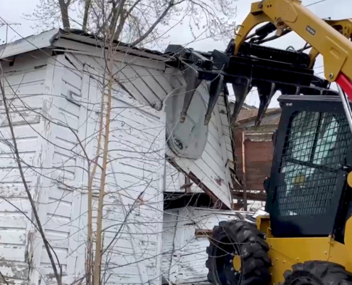 Demolition services and roll off dumpster haul away
